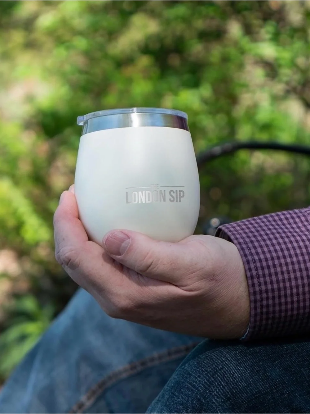 NEW The London Sip Insulated Yerba Mate Cup & Bombilla straw set - pearl white